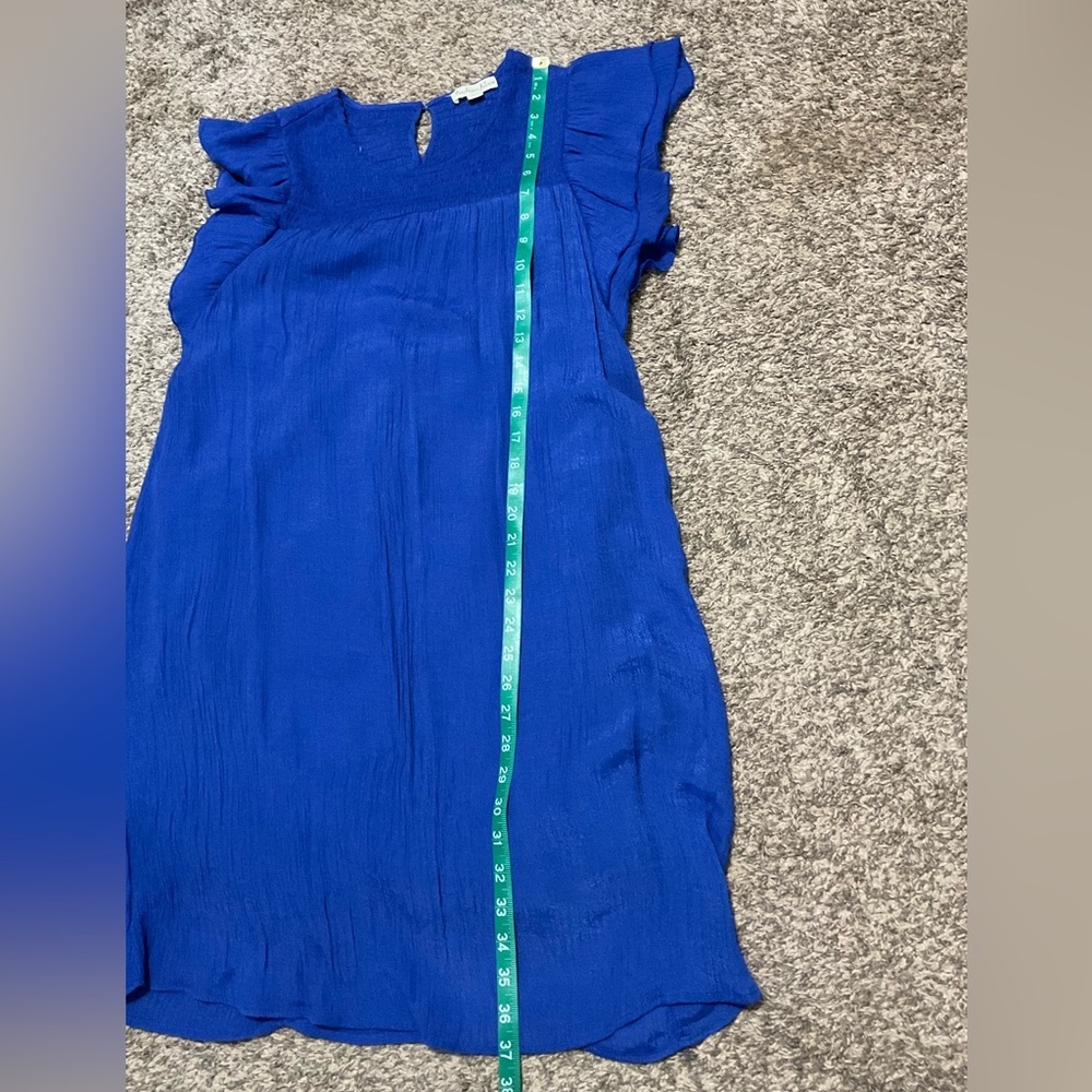 Indigo Rose Royal Blue Dress. Size Large - Picture 9 of 9